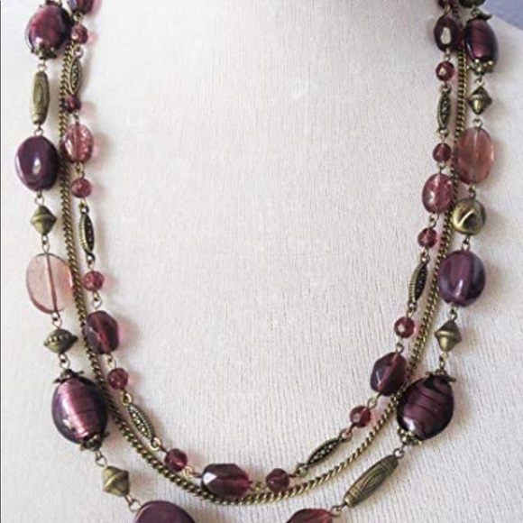 NWT Premier Designs Purple Iris Necklace - Picture 3 of 5